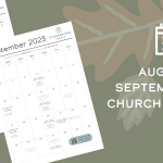 August and September 2023 Church Calendars