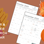 October + November 2023 Church Calendar