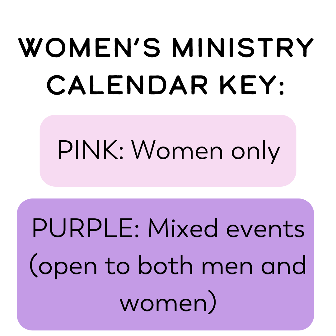 WOMEN’S MINISTRY CALENDAR KEY