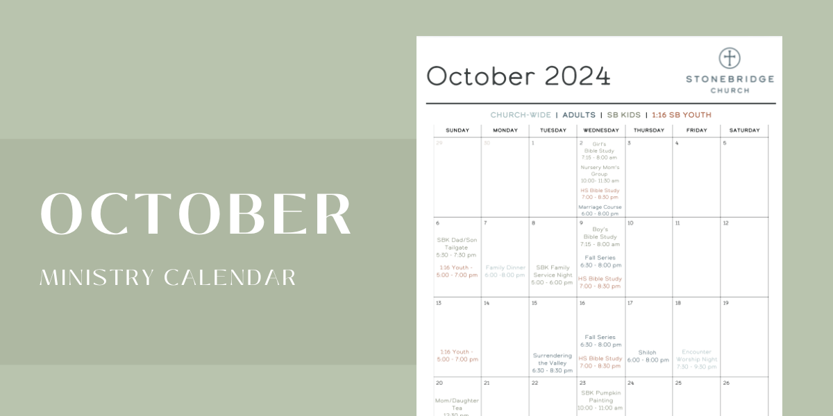 You are currently viewing October 2024 Event Calendar