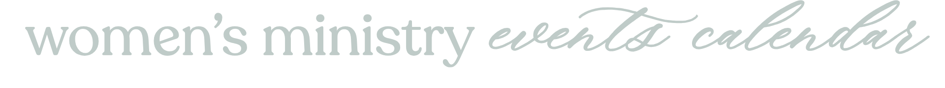 women's events calendar header